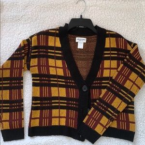 Gold plaid sweater brand new! With tags and hanger